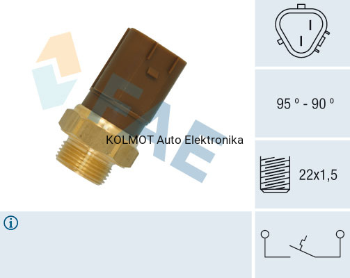 Czujnik wentylatora chłodnicy seat, skoda, vw 1j0959481