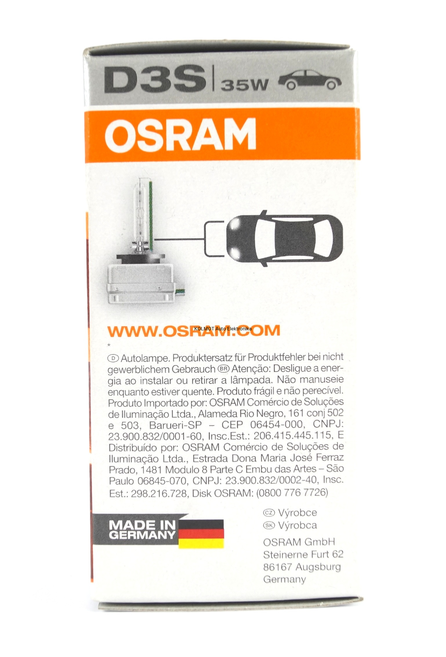 Żarnik Palnik Xenon OSRAM D3S 66340 35 W PHU Bodo części Ford