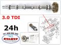 Wałek rozrządu wlot cylinder 4-6 audi 3.0 tdi oryginał audi vw 059109011da