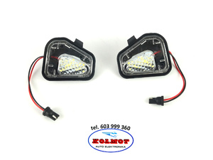 Lampka LED lusterka Oświetlenie lusterek komplet 2 sztuki prawa i lewa VW PASSAT B7 LOL003 3C8945291 3C8945292