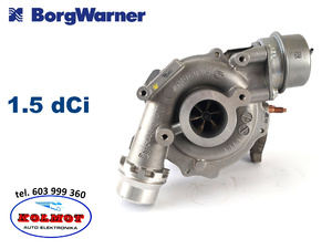 Turbina turbosprężarka NISSAN RENAULT 1.5 dCi 110 KM Oryginał RENAULT / BorgWarner 54389700006