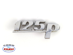 Emblemat znaczek metalowy chrom FIAT 125p f125p duży Fiat  Oryginał, nowy  4172081