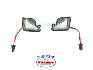 Lampka LED lusterka Oświetlenie lusterek komplet 2 sztuki prawa i lewa SKODA Octavia II III Superb II LOL004 3T0945291B 3T0945292B