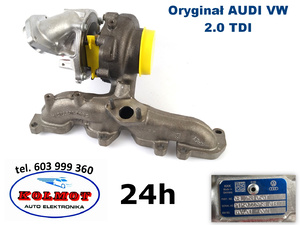 Turbina turbosprężarka AUDI SEAT SKODA VW 2.0 TDI Oryginał AUDI / VW / KKK 03L253056T