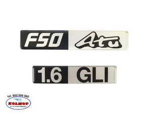 Naklejka emblemat znaczek  FSO POLONEZ "FSO Atu" + "1.6 GLI"