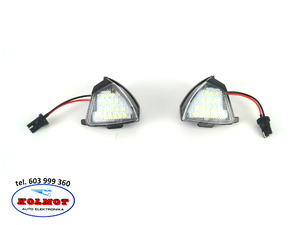 Lampka LED lusterka Oświetlenie lusterek komplet 2 sztuki prawa i lewa VW LOL002 3C0945291