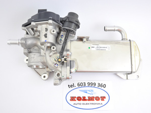 Kompletny zawór EGR z chłodnicą AUDI SEAT  2.0 TDI Common Rail oryginał VW / VALEO 03L131512DN     