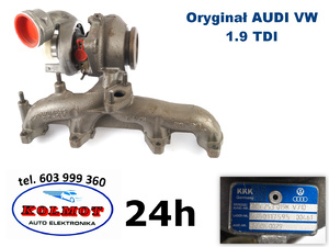 Turbina turbosprężarka AUDI SEAT SKODA VW 1.9 TDI Oryginał AUDI / VW / KKK 03G253019K