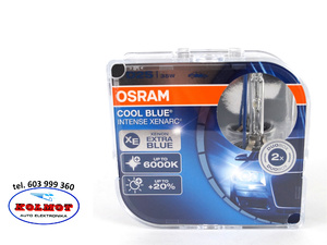 Żarówka żarnik palnik Xenon HID  D2S komplet 2 szt. Osram Xenarc Cool Blue Intense + 20% oryginał OSRAM 