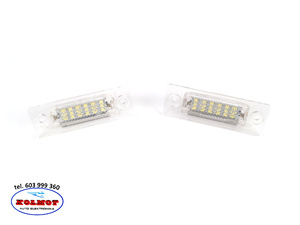 Lampka LED  oświetlenie tablicy rejestracyjnej komplet 2 sztuki SKODA VW 3B5943021