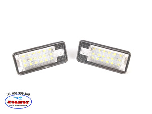 Lampka tablicy rejestracyjnej komplet 2 sztuki lewa / prawa AUDI A3 A4 A6 A7 A8 8E0807430A 8E0807430B
